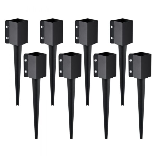 VEVOR Erdspieß für Zaunpfosten, 8er-Pack, 61 x 10 x 10 cm Außendurchmesser (Innendurchmesser 8,9 x 8,9 cm), Metall, schwarz pulverbeschichtet, Erdspieß für Briefkästen, Terrassen, Gartengeländer VEVOR Erdspieß für Zaunpfosten, 8er-Pack, 61 x 10 x 10 cm Außendurchmesser (Innendurchmesser 8,9 x 8,9 cm), Metall, schwarz pulverbeschichtet, Erdspieß für Briefkästen, Terrassen, Gartengeländer