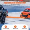 VEVOR Abschleppgurt 101,6 mm x 9,1 m, 21092 kg Bruchfestigkeit, dreifach verstärkte Schlaufengurte, Abschleppen und Bergen im Gelände, extreme Wetterbeständigkeit, Schutzhüllen und Aufbewahrungstasche – Bild 5