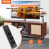 VEVOR Rattan-TV-Ständer 191cm Fernseher Boho-TV-Schrank Fernsehschrank Walnuss – Bild 2