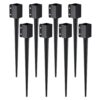 VEVOR Erdspieß für Zaunpfosten, 8er-Pack, 113 x 113 x 914 mm Außendurchmesser (Innendurchmesser 8,9 x 8,9 cm), Metall, schwarz pulverbeschichtet, Erdspieß für Briefkästen, Terrassen, Gartengeländer