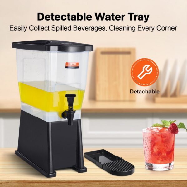VEVOR Getränkespender, 11 L Wasserspender Getränkespender für Partys, Saftspender aus Kunststoff mit Standhahndeckel, Eistee-Limonadensaft-Wasserspender, für Restaurants, Hotels, Partys usw. – Bild 5