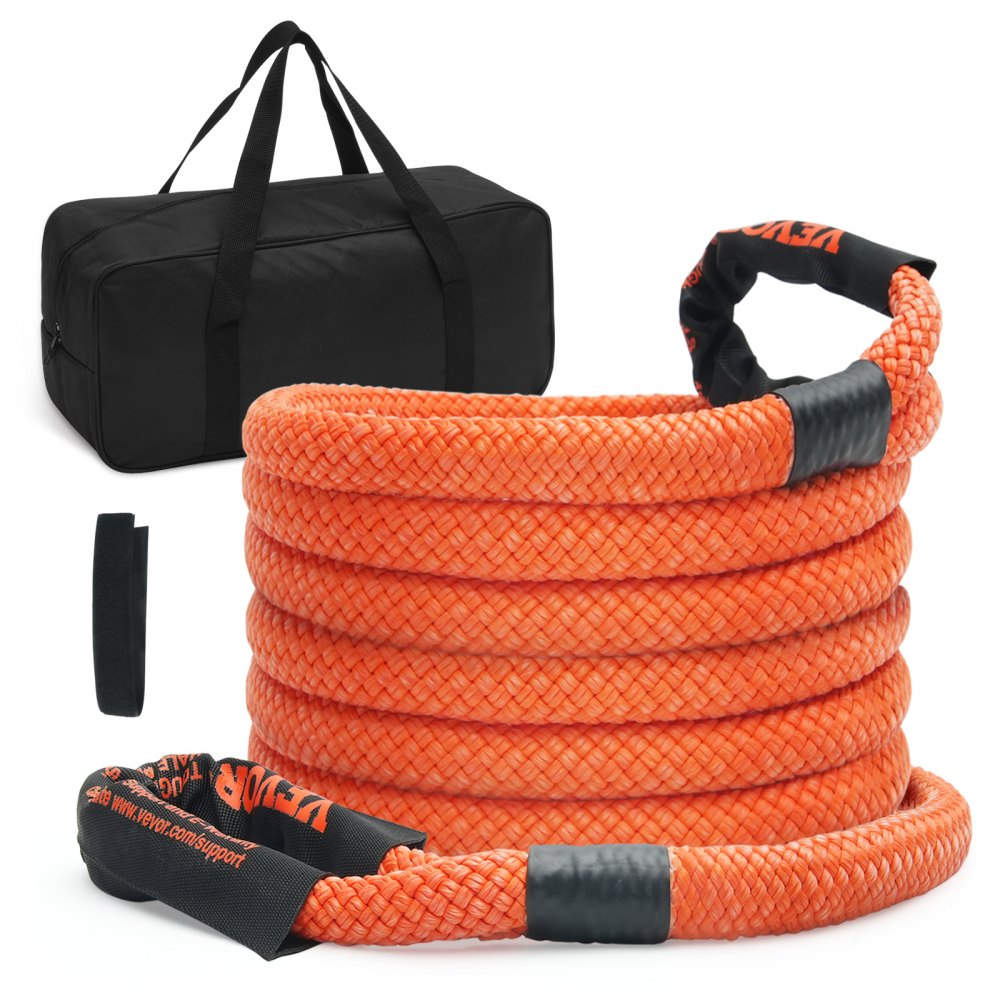 VEVOR 22 mm x 6 m Abschleppseil 13871 kg, Hochleistungs-Offroad-Abschleppgurt, Extrem belastbarer Zugseil mit 30 % Elastizitätsenergie Abschlepphilfe für Jeep Auto LKW ATV UTV SUV Traktor