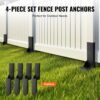 VEVOR Reparaturset für Zaunpfostenanker 4er-Pack Innendurchmesser 8,9 x 8,9 cm Stützpfosten aus Stahl für Zaunpfosten Anker-Erdspieß zur Reparatur von geneigten gebrochenen Holzzaunpfosten Umhüllung – Bild 5 VEVOR Reparaturset für Zaunpfostenanker 4er-Pack Innendurchmesser 8,9 x 8,9 cm Stützpfosten aus Stahl für Zaunpfosten Anker-Erdspieß zur Reparatur von geneigten gebrochenen Holzzaunpfosten Umhüllung – Bild 5
