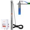 VEVOR Tiefbrunnen-Tauchpumpe, 2200 W, 230 V, 9,8 m³/h Durchfluss, 144 m Förderhöhe, mit 19,4 m Kabel und externer Steuerbox, Edelstahl-Wasserpumpen für industrielle Bewässerung und den Heimgebrauch, IP68 wasserdicht