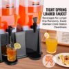 VEVOR Getränkespender, 11 L x 2 Getränkespender für Partys, Saftspender aus Kunststoff mit Standhahndeckel, Eistee-Limonadensaft-Wasserspender, für Restaurants, Hotels, Partys – Bild 3