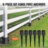 VEVOR Erdspieß für Zaunpfosten, 6er-Pack, 113 x 113 x 610 mm Außendurchmesser (Innendurchmesser 8,9 x 8,9 cm), Metall, schwarz pulverbeschichtet, Erdspieß für Briefkästen, Terrassen, Gartengeländer – Bild 5 VEVOR Erdspieß für Zaunpfosten, 6er-Pack, 113 x 113 x 610 mm Außendurchmesser (Innendurchmesser 8,9 x 8,9 cm), Metall, schwarz pulverbeschichtet, Erdspieß für Briefkästen, Terrassen, Gartengeländer – Bild 5
