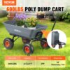 VEVOR Transportwagen, Gartenkarre mit leicht zu montierendem Stahlrahmen, Gartenwagen mit umwandelbarem 2-in-1-Griff, Mehrzweck-Schubkarre mit 270 kg Tragkraft, 25,4 cm Reifen – Bild 2