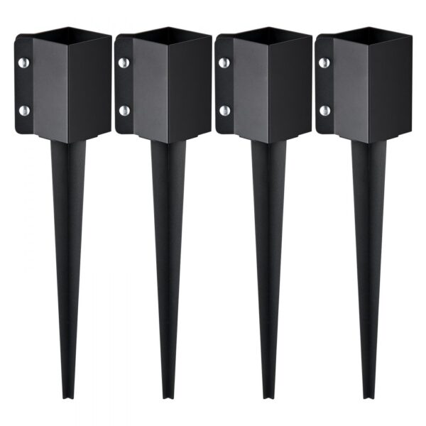 VEVOR Erdspieß für Zaunpfosten, 4er-Pack, 610 x 89 x 89 mm Außendurchmesser (Innendurchmesser 8,9 x 8,9 cm), Metall, schwarz pulverbeschichtet, Erdspieß für Briefkästen, Terrassen, Gartengeländer VEVOR Erdspieß für Zaunpfosten, 4er-Pack, 610 x 89 x 89 mm Außendurchmesser (Innendurchmesser 8,9 x 8,9 cm), Metall, schwarz pulverbeschichtet, Erdspieß für Briefkästen, Terrassen, Gartengeländer