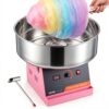 VEVOR Elektrische Zuckerwattemaschine, 1 kW Zuckerwattegeräte, Kommerzielle Zuckerwattemaschine mit Edelstahlschüssel & Zuckerlöffel, Perfekt für Kindergeburtstage zu Hause, Familienfeiern (Rosa)