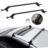 VEVOR Dachträger Dachgepäckträger Auto Querträger 2 Stk. Dachträger 70,3 kg Tragfähigkeit, geeignet für PKW Abstand zwischen Dachrinnen 105-109 cm, Abstand von Dachrinnen zu Fenstern 6 cm