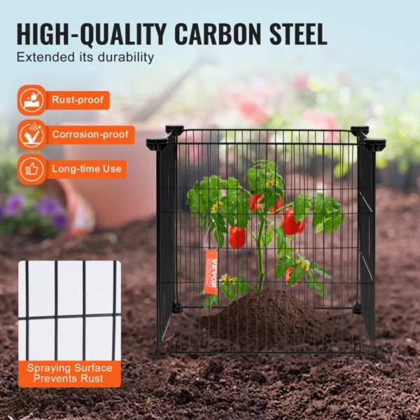 VEVOR 5er-Pack Pflanzenschutz vor Tieren, 15,35 x 15,35 Zoll Pflanzenschutz aus Hühnerdraht, Pflanzenkäfige für Pflanzen im Freien, Blumen und Gemüse, hält Hasen, Hühner und Eichhörnchen fern, 20-teiliges Metallgeflecht – Bild 3 VEVOR 5er-Pack Pflanzenschutz vor Tieren, 15,35 x 15,35 Zoll Pflanzenschutz aus Hühnerdraht, Pflanzenkäfige für Pflanzen im Freien, Blumen und Gemüse, hält Hasen, Hühner und Eichhörnchen fern, 20-teiliges Metallgeflecht – Bild 3