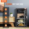VEVOR Safe Tresor mit feuerfester Geldtasche, Einzeltür-Safe 113 L, 2 Trennwände, digitaler Möbeltresor mit Schlüssel und Code, Wertsachenbox für Geld und Schmuck, Geldtresor Schwarz – Bild 2
