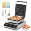 VEVOR Mini-Pfannkuchenmaker kommerzielle Dutch Mini Pfannkuchen Maschine, 25 Stk., 43 mm Durchmesser, Dorayaki-Backmaschine, 1700 W, Temperatur- und Zeitregelung, in Küchen, Cafés und Restaurants