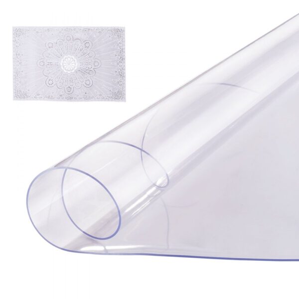 VEVOR Kunststoff-Tischdecke, 48 x 48 Zoll, 2,0 mm dick, transparenter Tischschutz, runde PVC-Schreibtischunterlage, wasserdichte und leicht zu reinigende Schreibtischunterlage, Tischdecke, für Büro, Kommode, Esszimmertisch, Nachttisch