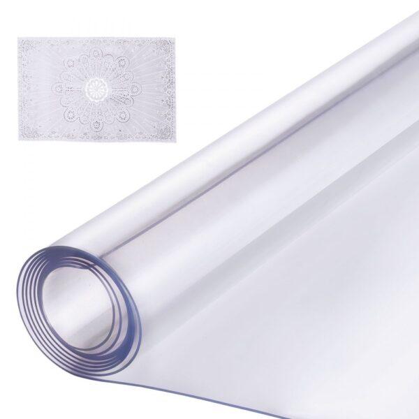 VEVOR Kunststoff-Tischdecke, 61 x 243 cm, 1,5 mm dick, transparenter Tischschutz, rechteckige PVC-Schreibtischunterlage, wasserdichte und leicht zu reinigende Schreibtischunterlage, Tischdecke, für Büro, Kommode, Esszimmertisch, Nachttisch VEVOR Kunststoff-Tischdecke, 61 x 243 cm, 1,5 mm dick, transparenter Tischschutz, rechteckige PVC-Schreibtischunterlage, wasserdichte und leicht zu reinigende Schreibtischunterlage, Tischdecke, für Büro, Kommode, Esszimmertisch, Nachttisch