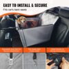 VEVOR Hundeautositz, wasserdichter Hundesitzerhöhung fürs Auto mit Stützrahmen, Haustierautositz mit ansteckbarer Sicherheitsleine, Hundeautobett für kleine, mittelgroße und große Hunde bis 22 kg, grau – Bild 4