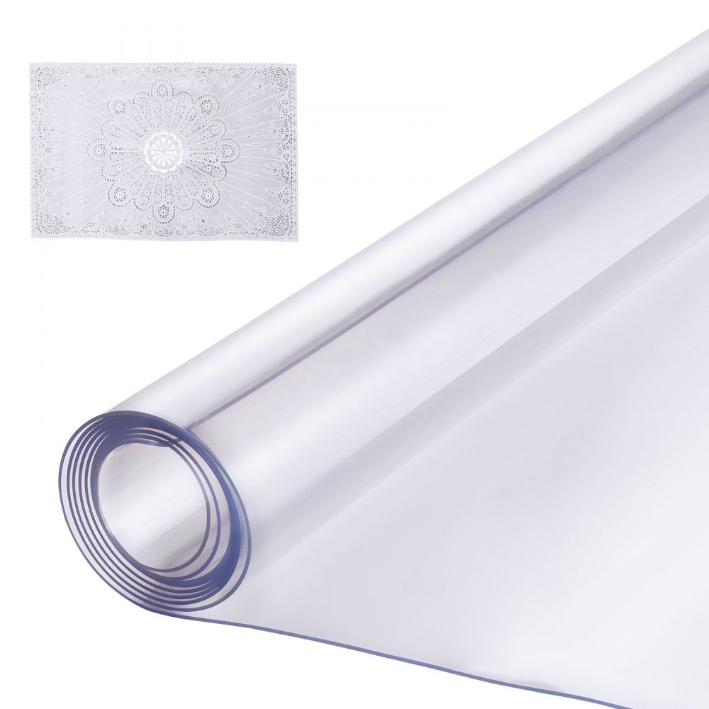 VEVOR Kunststoff-Tischdecke, 101,6 x 152,4 cm, 1,5 mm dick, transparenter Tischschutz, rechteckige PVC-Schreibtischunterlage, wasserdichte und leicht zu reinigende Schreibtischunterlage, Tischdecke, für Büro, Kommode, Esszimmertisch, Nachttisch