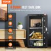 VEVOR Safe Tresor mit feuerfester Geldtasche, Einzeltür-Safe 113 L, 2 Trennwände, digitaler Möbeltresor mit Schlüssel, Code und Fingerabdruck, Wertsachenbox für Geld und Schmuck, Geldtresor Schwarz – Bild 2