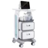 VEVOR Laborwagen mit 3 Ebenen, Laborwagen mit 2 Schubladen und 1 oberen Ablage, mobiler medizinischer Wagen aus ABS-Material, Laborrollwagen mit 4 leisen Rädern für Labor, Klinik, Krankenhaus, Salon, weiß