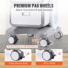 VEVOR Laborwagen mit 3 Ebenen, Laborwagen mit 2 Schubladen und 1 oberen Ablage, mobiler medizinischer Wagen aus ABS-Material, Laborrollwagen mit 4 leisen Rädern für Labor, Klinik, Krankenhaus, Salon, weiß – Bild 4