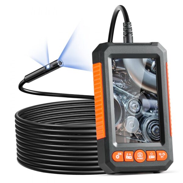 VEVOR Kanalkamera Endoskopkamera Inspektionskamera 1080P Rohrkamera 5m Kabel 4,3" Display