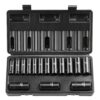 VEVOR Steckschlüsselsatz Schlagsteckschlüsselsatz 3/8 Zoll, 15-teiliger tiefer Steckschlüsselsatz metrisch 8-22 mm, 6-Punkt-Cr-Mo-Legierungsstahl für Autoreparaturen, inkl. Werkzeugkoffer