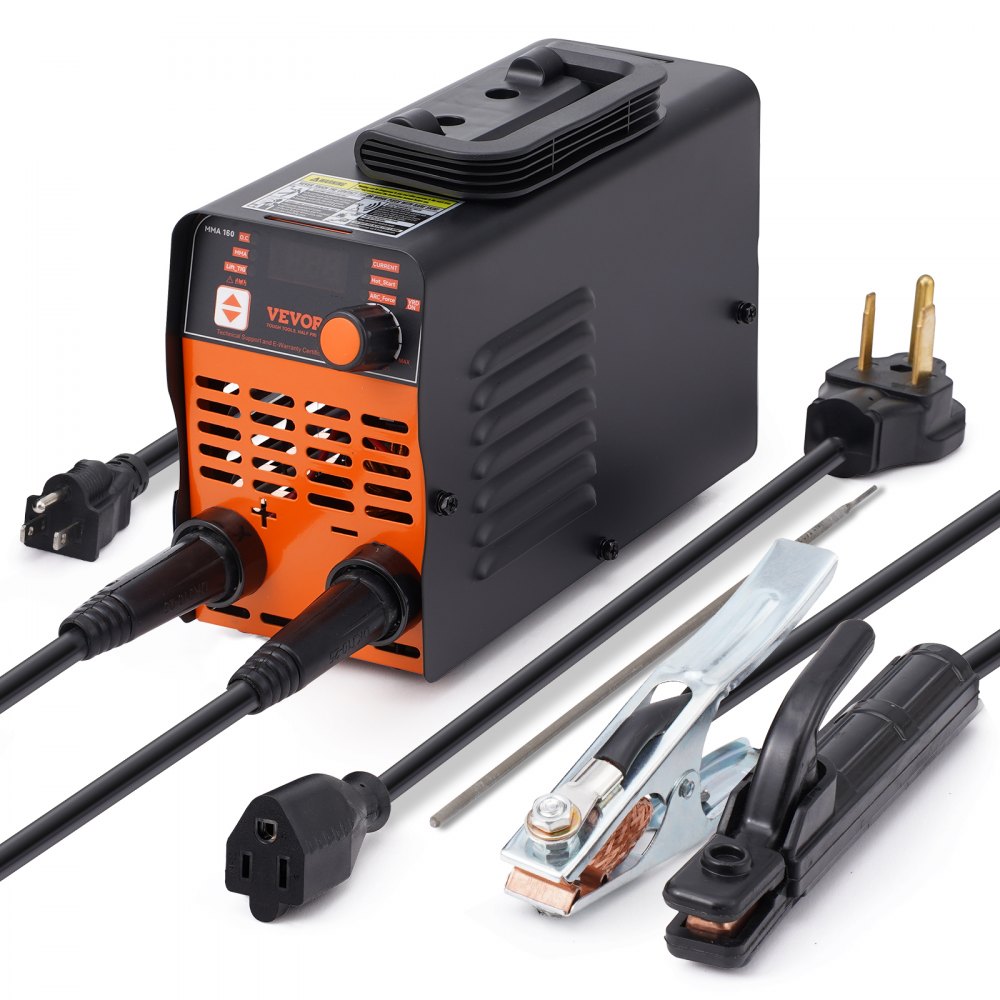 VEVOR 220 V Stabschweißgerät, 160 A ARC/Lift WIG-Schweißgerät mit großem LED-Display, tragbares 2-in-1-Stabschweißgerät mit Hot Start Arc Force Anti-Stick VRD, MMA ARC-Schweißgerät, Schweißen