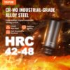 VEVOR Schlagsteckschlüsselsatz 6,35 mm Antrieb, 14-teiliger Steckschlüsselsatz metrisch 4-15 mm, Cr-Mo-Legierungsstahl für Autoreparatur, leicht lesbare Größenmarkierungen robuste Konstruktion – Bild 2