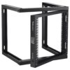 VEVOR 9U-Rack zur Wandmontage, 150 lbs/68,04 kg maximale Tragkraft, Server-Netzwerk-Rack mit offenem Rahmen und Käfigmutternschrauben, Karbonstahl 20,9 x 17,7 x 20,5 Zoll für 19 Zoll/482,6 mm AV- und Server-IT-Geräte, schwarz