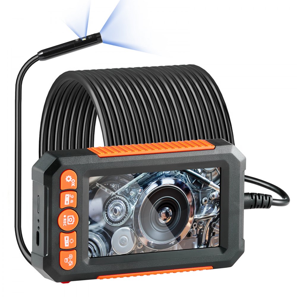 VEVOR Endoskopkamera Inspektionskamera 1080P Rohrkamera 15m Kabel 10,9 cm Display