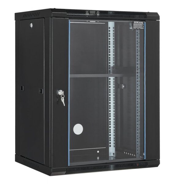 VEVOR 15U Serverschrank zur Wandmontage, 500 lbs Max. Tragkraft am Boden, Netzwerk-Rack-Gehäuse mit Lenkrollen, abschließbarer Tür aus gehärtetem Glas, Q235 Kohlenstoffstahl für IT-Ausrüstung A/V-Geräte VEVOR 15U Serverschrank zur Wandmontage, 500 lbs Max. Tragkraft am Boden, Netzwerk-Rack-Gehäuse mit Lenkrollen, abschließbarer Tür aus gehärtetem Glas, Q235 Kohlenstoffstahl für IT-Ausrüstung A/V-Geräte