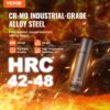 VEVOR 1/4 Zoll Schlagsteckschlüsselsatz 48-teiliger tiefer und flacher Steckschlüsselsatz SAE 3/16-9/16 Zoll & metrisch 4-15 mm, 6 Kant Cr-Mo-Legierungsstahl für Autoreparaturen mit Werkzeugkoffer – Bild 2