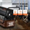 VEVOR Kerosin-/Diesel-Warmluftheizung, 100.000 BTU Torpedo-Raumheizer, tragbar mit Thermostatregelung, 38-Liter-Tank, effizienter Kerosinheizer für den Innen- und Außenbereich für Zuhause, Baustelle, Industrie, Werkstätten, Schwarz – Bild 5