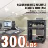VEVOR 12U AV-Rack-Ständer, 500 lbs Kapazität, Netzwerk-Stereo-Aufnahmestudio-Rack mit feststellbaren Lenkrollen, runden und quadratischen Löchern, speziellen Belüftungsöffnungen für die Montage von 19-Zoll-Audio-, Video-, Musik- und IT-Geräten – Bild 3