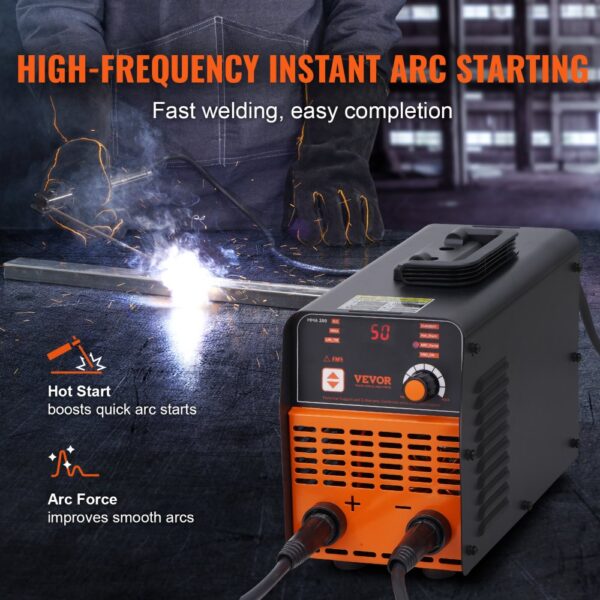 VEVOR Schweißgerät ARC 200A Stab/Lift WIG 2-in-1 Schweißer Elektroden Hot Start – Bild 4