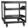 VEVOR 9U Server-Rack mit offenem Rahmen, 23 bis 40 Zoll einstellbare Tiefe, freistehend oder zur Wandmontage, Netzwerk-Server-Rack mit 360°-Rollen, robuste 4-Pfosten-Halterung für alle Ihre Netzwerk-IT-Geräte, AV-Ausrüstung und Router