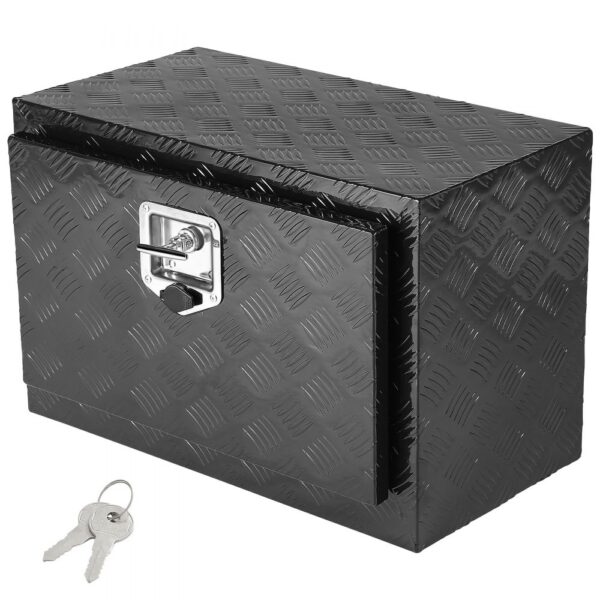 VEVOR Truckbox Werkzeugbox, Unterboden-Anhängerbox, Werkzeugkasten 610 x 355 x 405 mm Pickup-Aufbewahrungsbox, Aluminiumlegierung, 30 kg belastbarer Werkzeugkasten, abschließbare Aufbewahrungsbox
