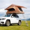 VEVOR Dachzelt mit Hartschale Autozelt für 2–3 Personen, zusammenklappbares Hartschalen-Dachzelt mit Teleskopleiter (150 kg belastbar) Matratze, aus Oxford-Gewebe wasserdicht für Jeep SUV Van Pickup