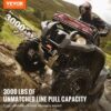 VEVOR Elektrische Seilwinde, 3000 lb Zugkraft, 12 V DC für ATV/UTV, mit Φ3/16 Zoll x 39 Fuß Stahlkabel, Rollenseilführung, Kabelfernbedienung, IP55 Wasserbeständigkeit, Ideal für UTV ATV Offroad-Bergung – Bild 2 VEVOR Elektrische Seilwinde, 3000 lb Zugkraft, 12 V DC für ATV/UTV, mit Φ3/16 Zoll x 39 Fuß Stahlkabel, Rollenseilführung, Kabelfernbedienung, IP55 Wasserbeständigkeit, Ideal für UTV ATV Offroad-Bergung – Bild 2