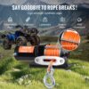 VEVOR Elektrische Seilwinde, 3500 lb Seilzugkapazität, 12 V DC ATV/UTV-Winde mit Φ3/16 Zoll x 39 Fuß 12 Strängen Synthetikseil, Aluminium-Seilführung, kabelgebundene Fernbedienung, IP55 wasserdicht zum Schleppen von UTV, ATV, Boot – Bild 4 VEVOR Elektrische Seilwinde, 3500 lb Seilzugkapazität, 12 V DC ATV/UTV-Winde mit Φ3/16 Zoll x 39 Fuß 12 Strängen Synthetikseil, Aluminium-Seilführung, kabelgebundene Fernbedienung, IP55 wasserdicht zum Schleppen von UTV, ATV, Boot – Bild 4