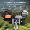VEVOR Elektrische Seilwinde, 4000 lb Seilzugkapazität, 12 V DC ATV/UTV-Winde mit Φ3/16 Zoll x 39 Fuß 7-Strang-Stahlkabel-Rollenführung, kabellose und kabelgebundene Fernbedienung, IP55 wasserdicht zum Abschleppen von UTV ATV – Bild 4