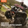 VEVOR Elektrische Seilwinde, 2048 kg Zugkraft, 12 V Gleichstrom für Geländefahrzeuge/UTVs, mit 12-strängigem Synthetikseil (Φ1/4 Zoll x 39 Fuß), Aluminium-Seilführung, Fernbedienungen, IP55-Wasserbeständigkeit – Bild 2
