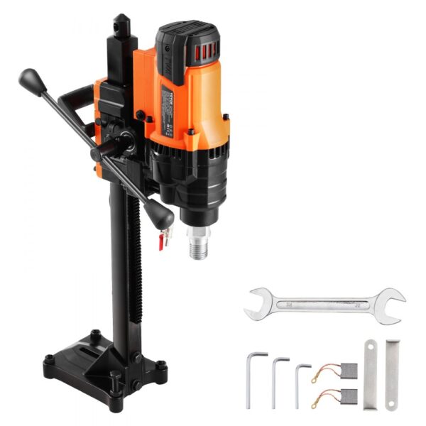 VEVOR Kernbohrmaschine Diamantkernbohrgerät mit Bohrdurchmesser 2-20 cm mit Ständer und Kernbohrer, 3000 W robuster Beton-Kernbohrer, Nass- und Trockenanwendung für Beton Ziegel VEVOR Kernbohrmaschine Diamantkernbohrgerät mit Bohrdurchmesser 2-20 cm mit Ständer und Kernbohrer, 3000 W robuster Beton-Kernbohrer, Nass- und Trockenanwendung für Beton Ziegel