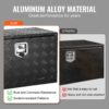 VEVOR Truckbox Werkzeugbox, Unterboden-Anhängerbox, Werkzeugkasten 760 x 432 x 457 mm Pickup-Aufbewahrungsbox, Aluminiumlegierung, 30 kg belastbarer Werkzeugkasten, abschließbare Aufbewahrungsbox – Bild 4