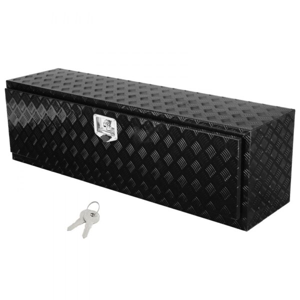 VEVOR Truckbox Werkzeugbox, Unterboden-Anhängerbox, Werkzeugkasten 1524 x 432 x 457 mm Pickup-Aufbewahrungsbox, Aluminiumlegierung, 50 kg belastbarer Werkzeugkasten, abschließbare Aufbewahrungsbox