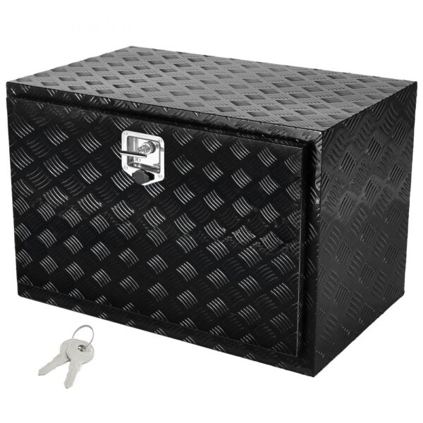VEVOR Truckbox Werkzeugbox, Unterboden-Anhängerbox, Werkzeugkasten 1219 x 610 x 610 mm Pickup-Aufbewahrungsbox, Aluminiumlegierung, 50 kg belastbarer Werkzeugkasten, abschließbare Aufbewahrungsbox