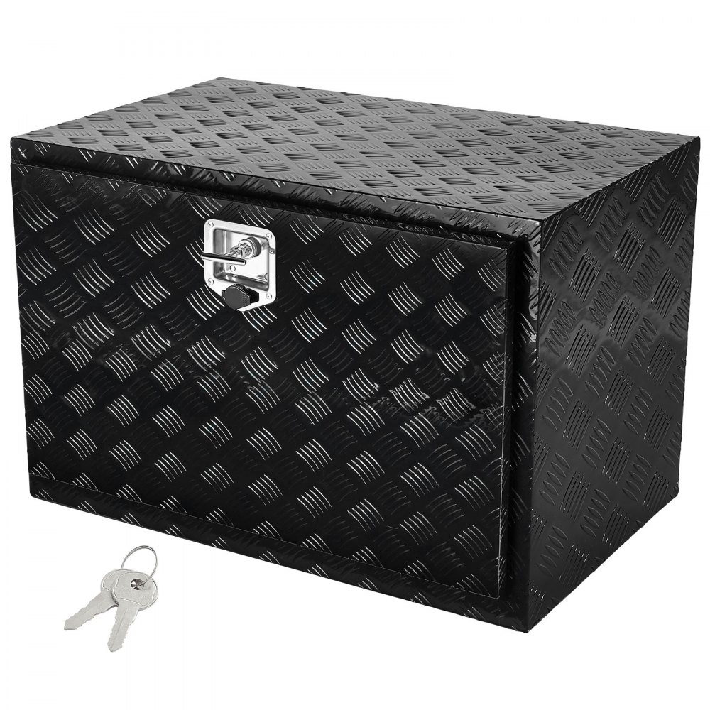 VEVOR Truckbox Werkzeugbox, Unterboden-Anhängerbox, Werkzeugkasten 1219 x 610 x 610 mm Pickup-Aufbewahrungsbox, Aluminiumlegierung, 50 kg belastbarer Werkzeugkasten, abschließbare Aufbewahrungsbox
