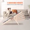 VEVOR Hunderampe 1m lang Hundetreppe mit 7 Querstangen Hundeautorampe aus Kiefernholz Gummi Hundeeinstiegshilfe 5-stufige Höheneinstellungen Tierrampe ca. 45kg Tragfähigkeit für große kleine Hunde – Bild 5
