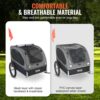 VEVOR Hundeanhänger 40 kg Fahrradanhänger Kohlenstoffstahl + 600D Oxford-Gewebe + PP faltbar 1440 x 720 x 779 mm als Anhänger Gefaltete Größe 760 x 560 x 195 mm Schwarz&Grau – Bild 4