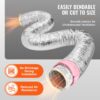 VEVOR Aluflexschlauch 7620mm lang Lüftungsschlauch Φ208mm Alu Flexrohr Luftkanal R-6 Thermischer Widerstandswert 25mm Rohrstärke Alurohr Schlauch Owens Corning-Isolierwatte Luftleitungen – Bild 4 VEVOR Aluflexschlauch 7620mm lang Lüftungsschlauch Φ208mm Alu Flexrohr Luftkanal R-6 Thermischer Widerstandswert 25mm Rohrstärke Alurohr Schlauch Owens Corning-Isolierwatte Luftleitungen – Bild 4